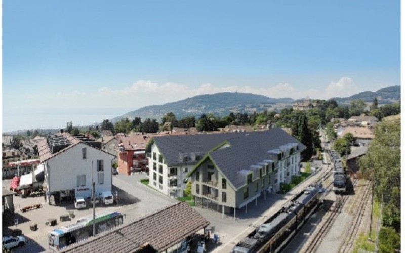 Blonay – Pose de la première pierre de la « Résidence du Centre »